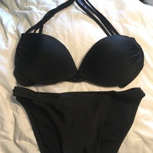 Black bikini, brand unknown, size small